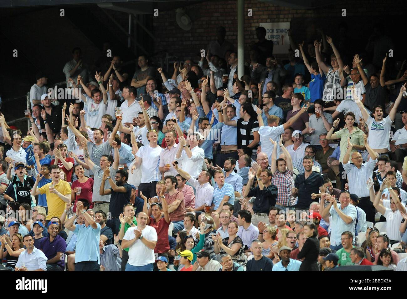 Fans in the stands at the Kia Oval Stock Photo Alamy