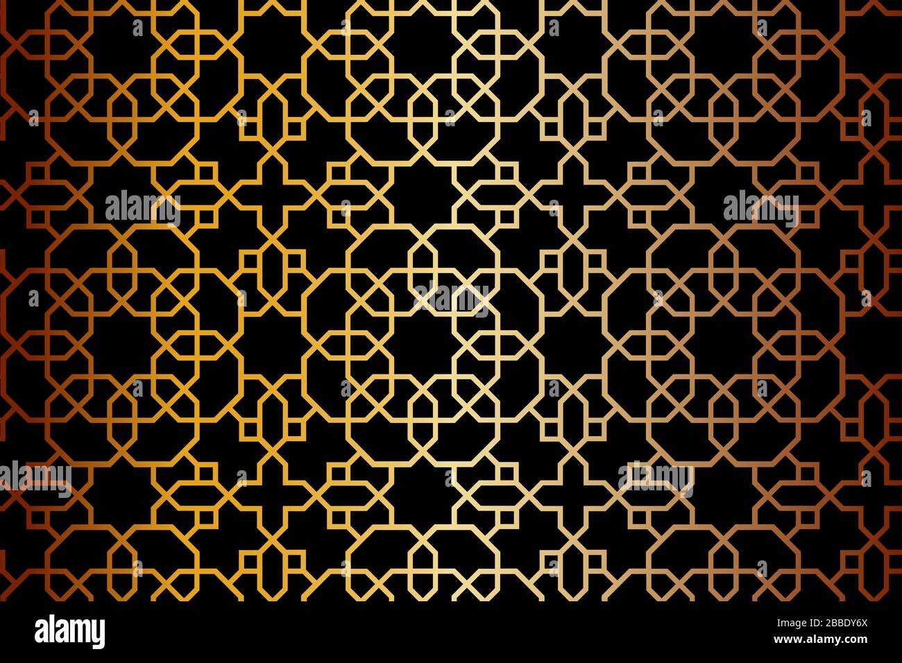 Black and gold vector pattern, background, texture, wrapping. Stock Vector