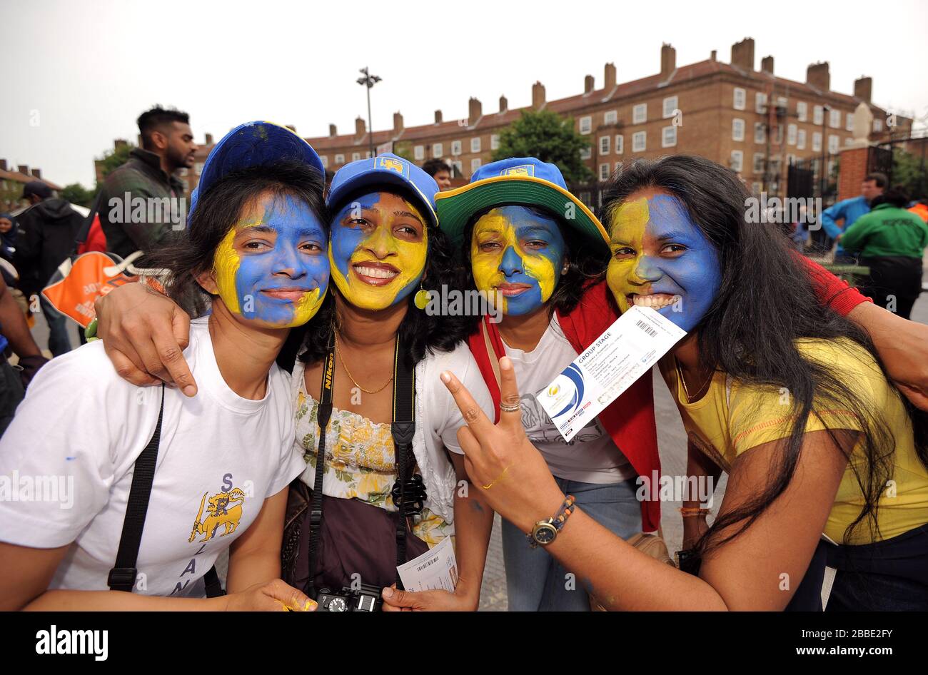 Sri Lanka fans at the Kia Oval Stock Photo
