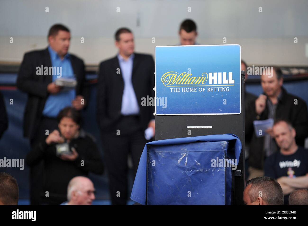 A view of a William Hill betting board Stock Photo