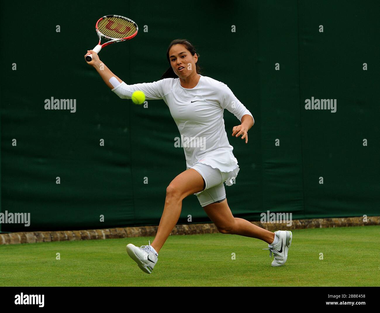 USA's Jamie Hampton action against USA's Sloane Stephens Stock Photo ...