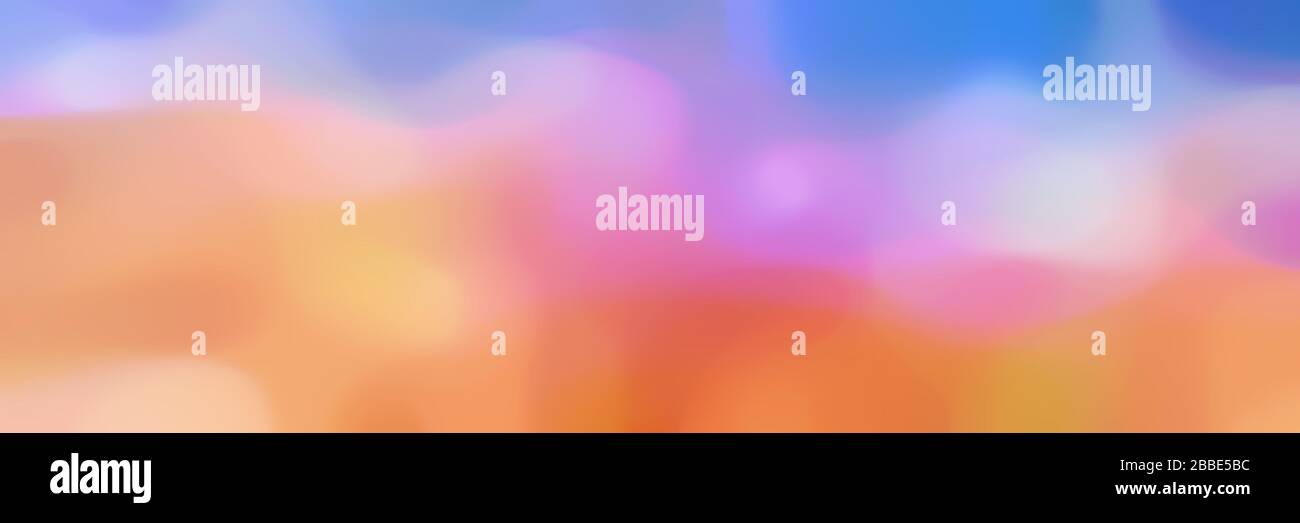blurred bokeh horizontal card background with plum, coral and corn