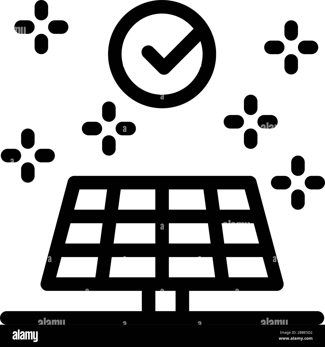 long battery life icon vector outline illustration Stock Vector Image