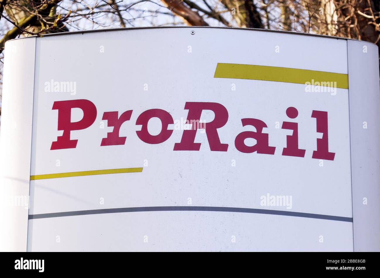 The Hague, Netherlands 18 february 2020; Prorail sign in the Hague in the Netherlands Stock Photo