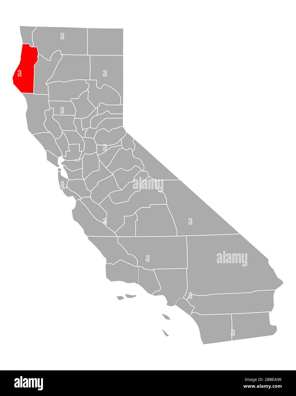 Map of Humboldt in California Stock Photo Alamy