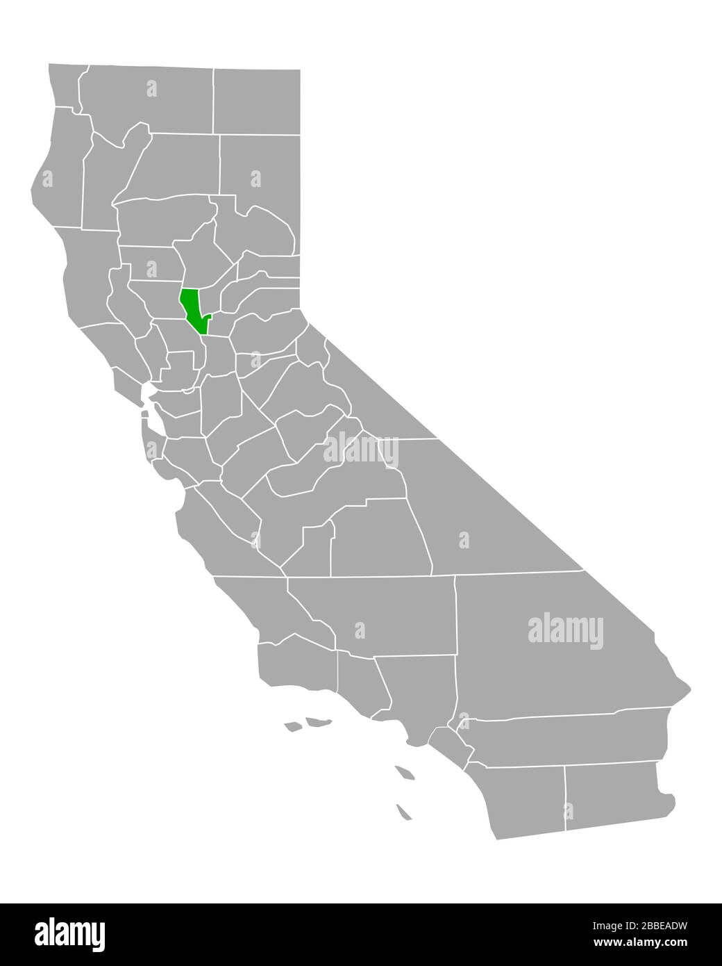 Map of Sutter in California Stock Photo