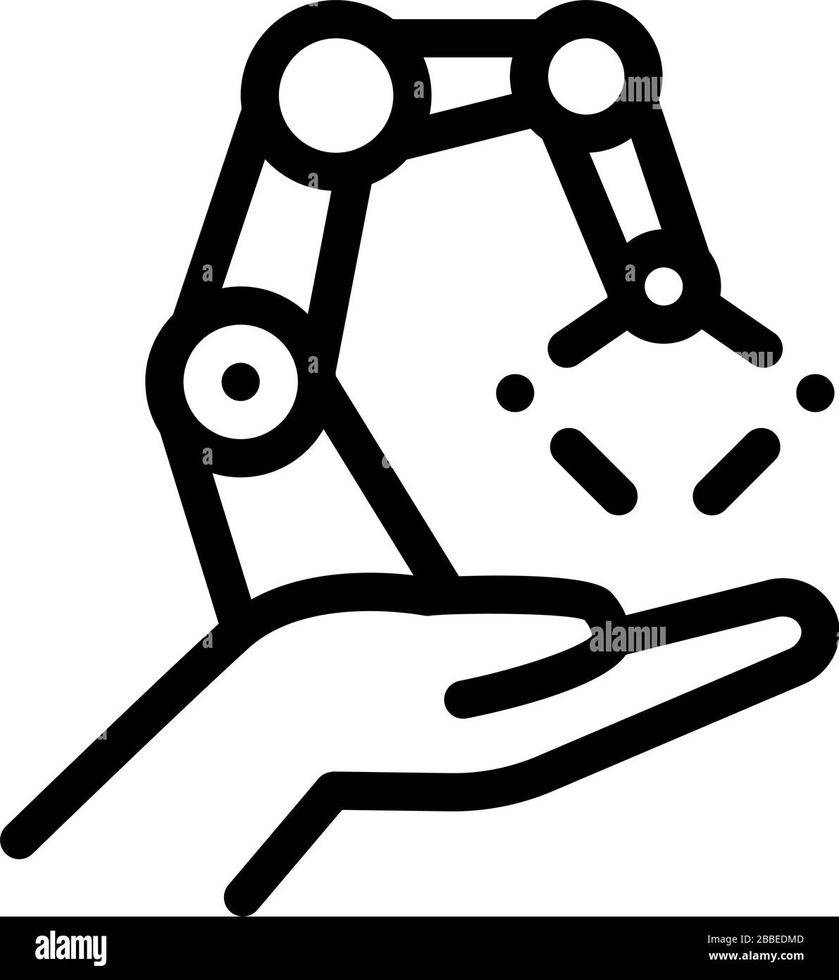 robotic delivery icon vector outline illustration Stock Vector Image ...