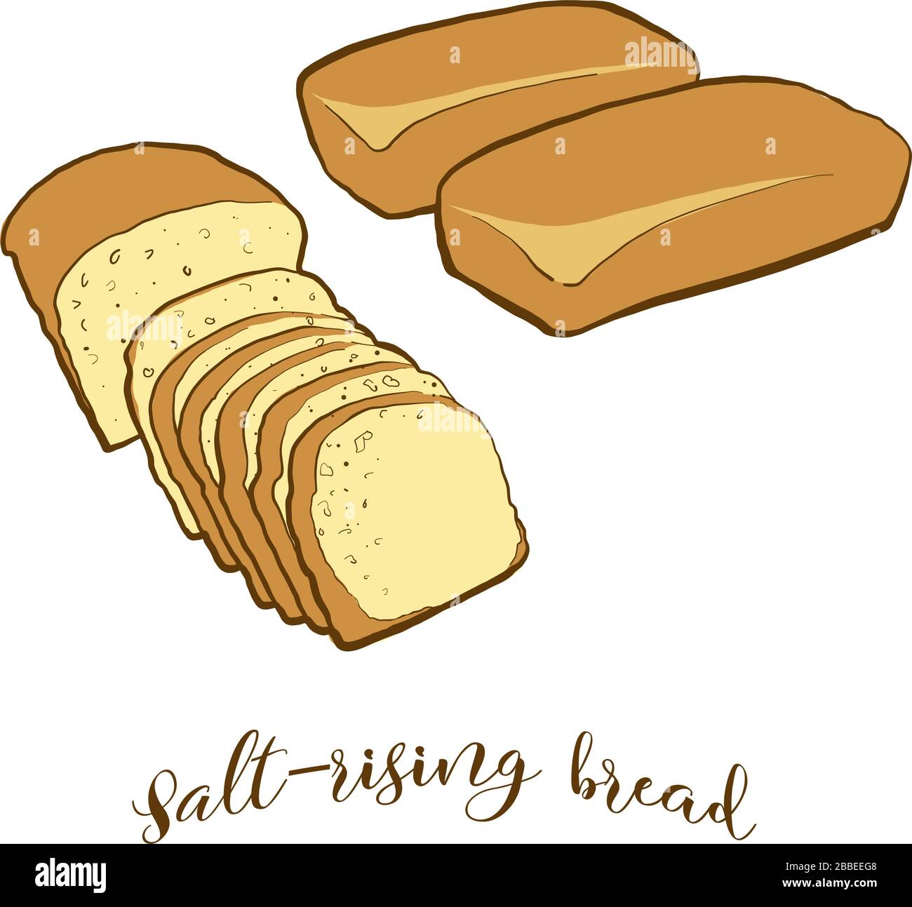 Slices Of Bread Food Drawing High-Res Vector Graphic - Getty Images
