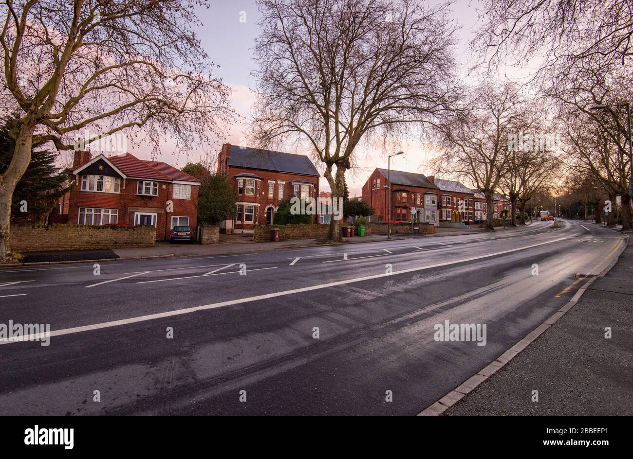 Derby Road at morning rush hour during lockdown as part of the Covid 19