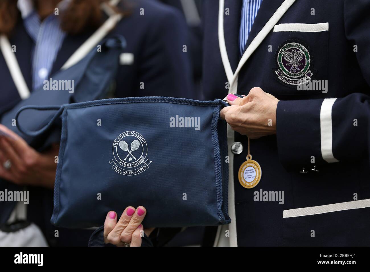 Detail of a Polo Ralph Lauren wash bag during day eight of Wimbledon held  at The All England Lawn Tennis and Croquet Club Stock Photo - Alamy