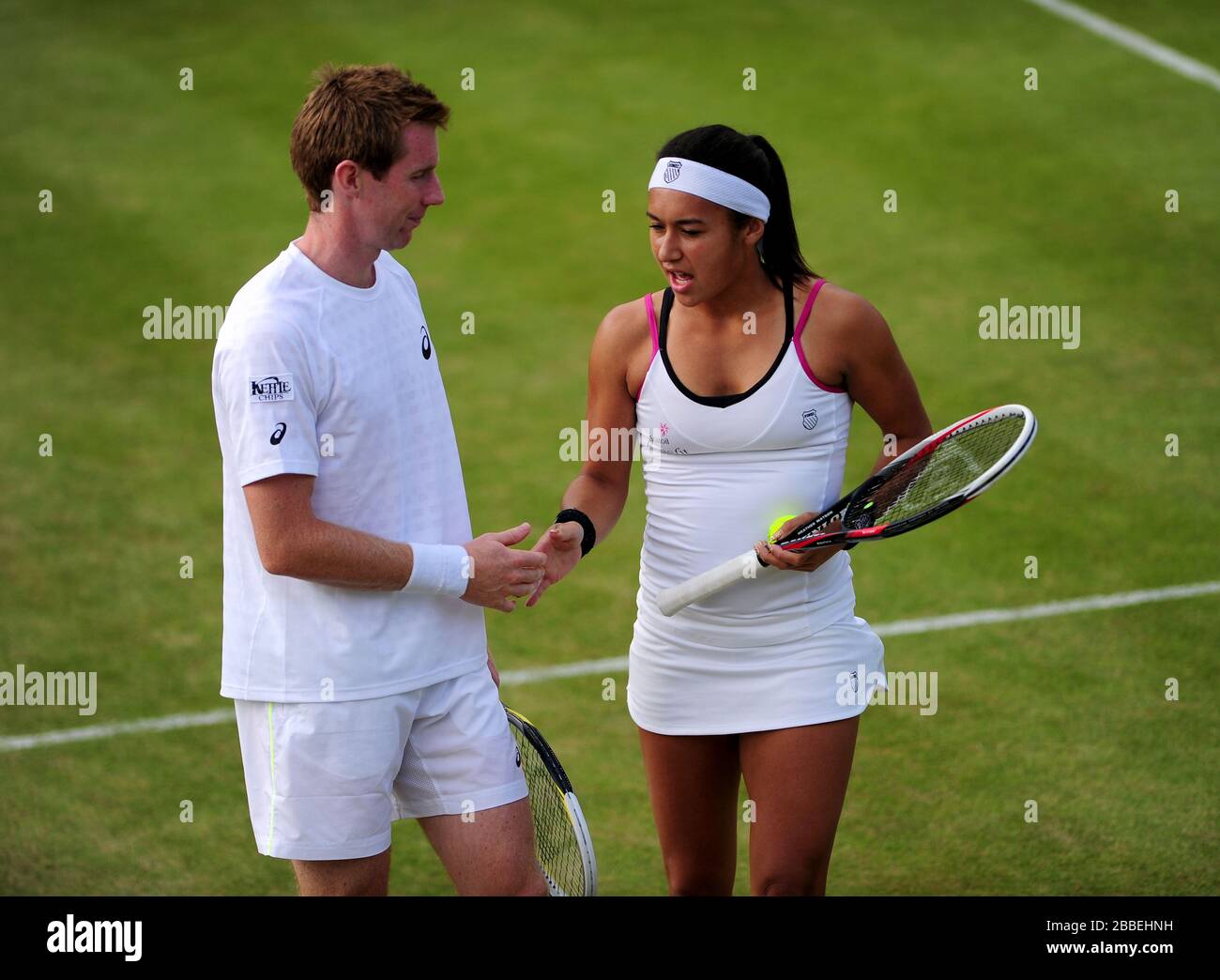 Great Britain's Heather Watson and Jonathan Murray during their match  against Spain's David Marrero and Japan's Kimiko Date-Krumm Stock Photo -  Alamy