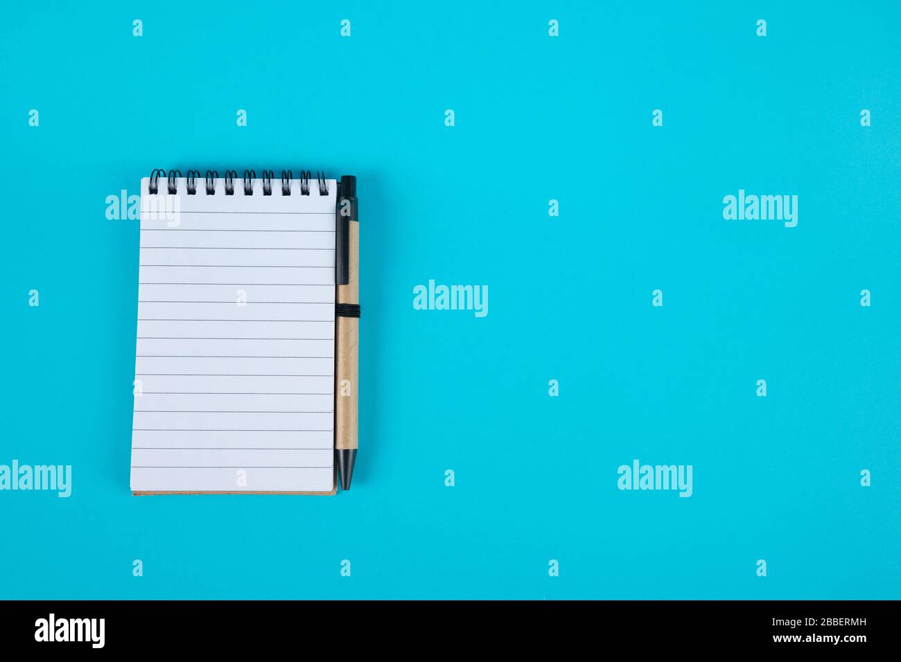 notepad and pen to take notes Stock Photo