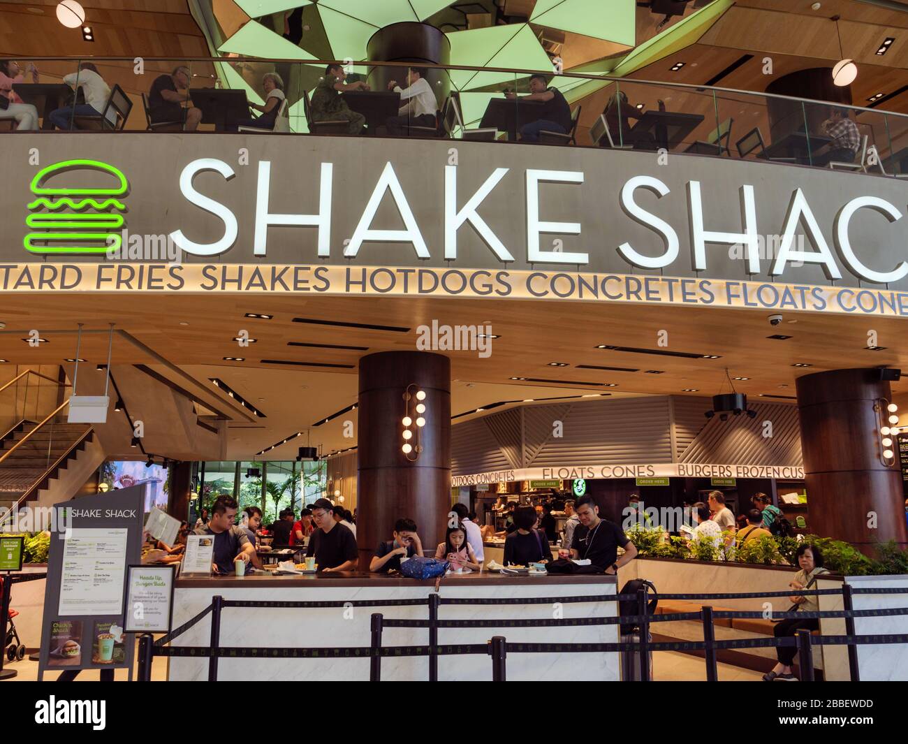 SINGAPORE 23 MAR 2020 Asian Chinese customers at a Shake Shack fast