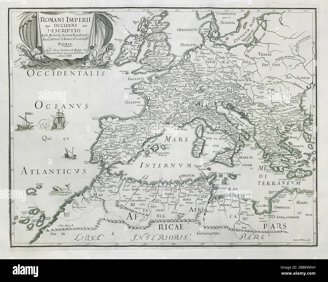 Romani Imperii Qua Occidens est Descriptio. Western Roman Empire. ROSSI ...