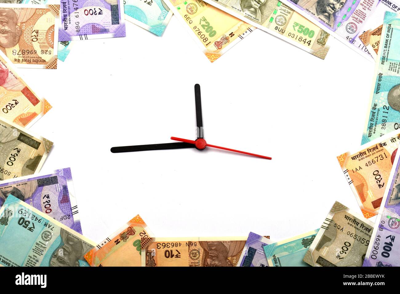 Time is Money,Time and money concept, Indian Currency, Rupee ...