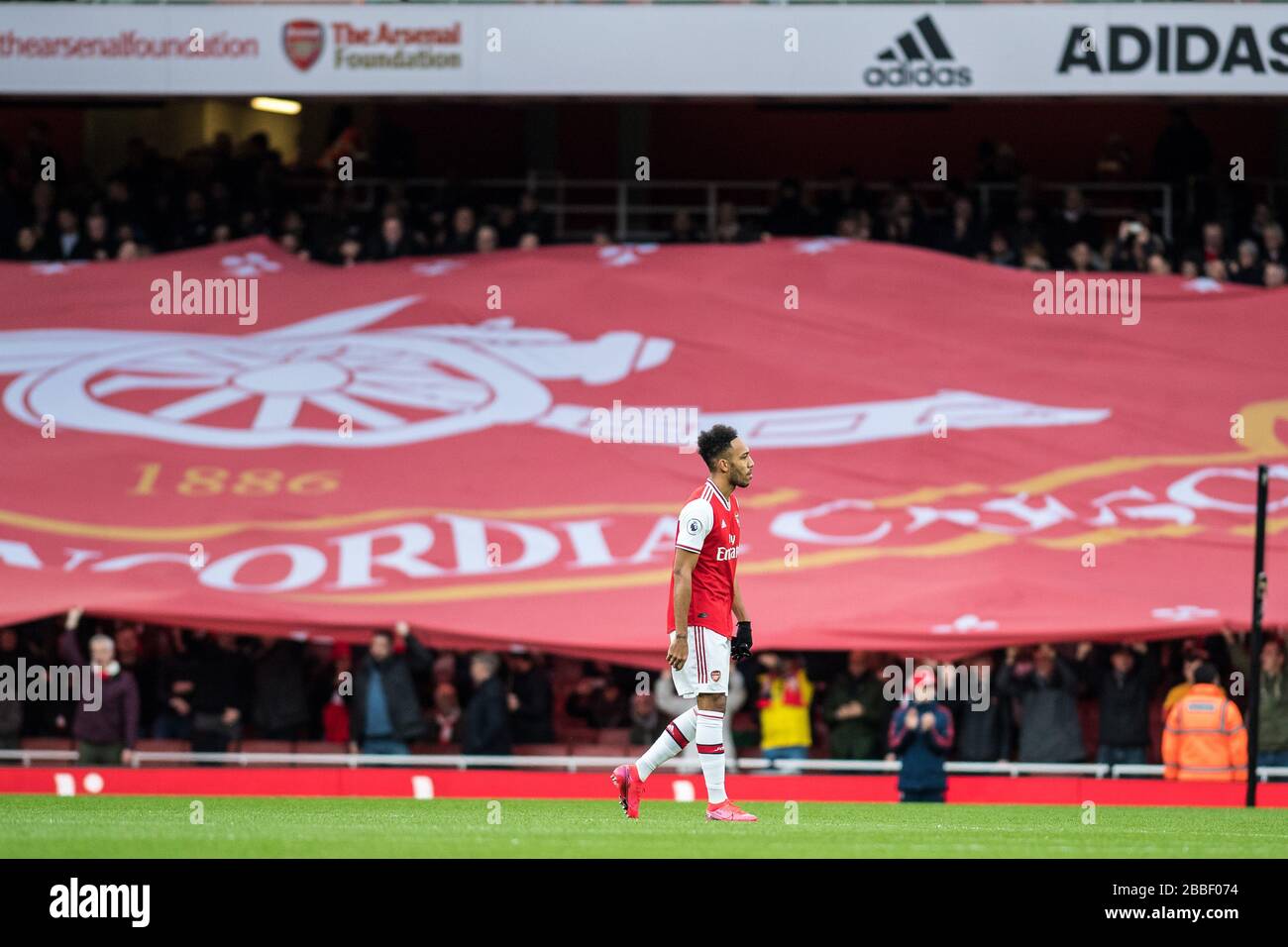 London England February 23 Pierre Emerick Aubameyang Of Arsenal Fc During The Premier League Match Between Arsenal Fc And Everton Fc At Emirates S Stock Photo Alamy