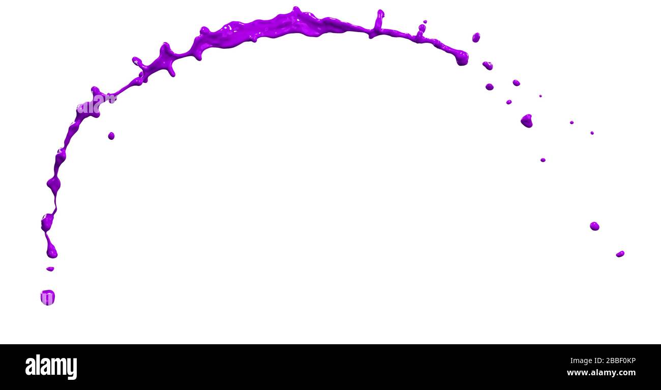 splendid purple paint splash isolated on white background Stock Photo ...