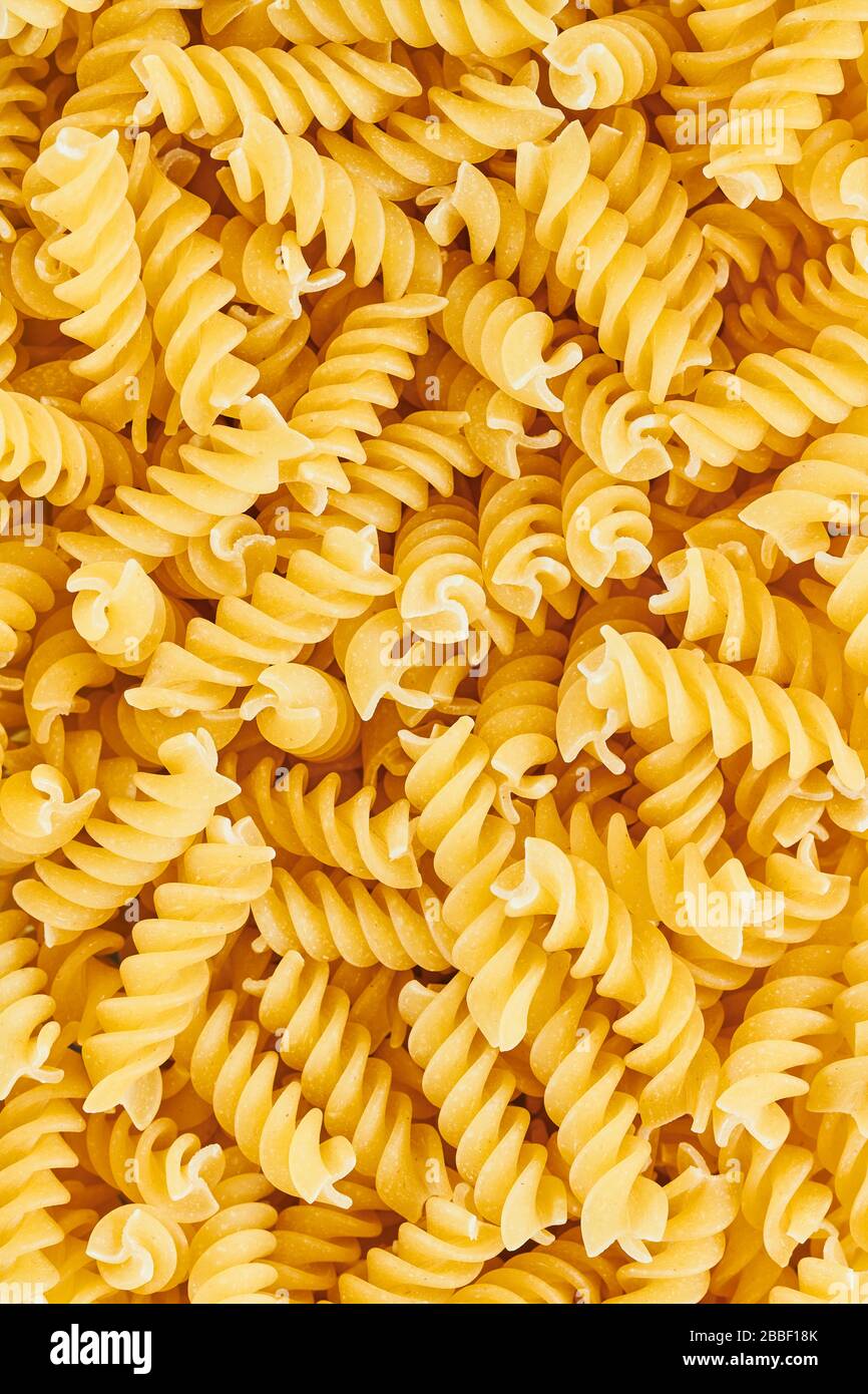 Collection of fusilli spiral pasta individual elements Stock Photo Alamy