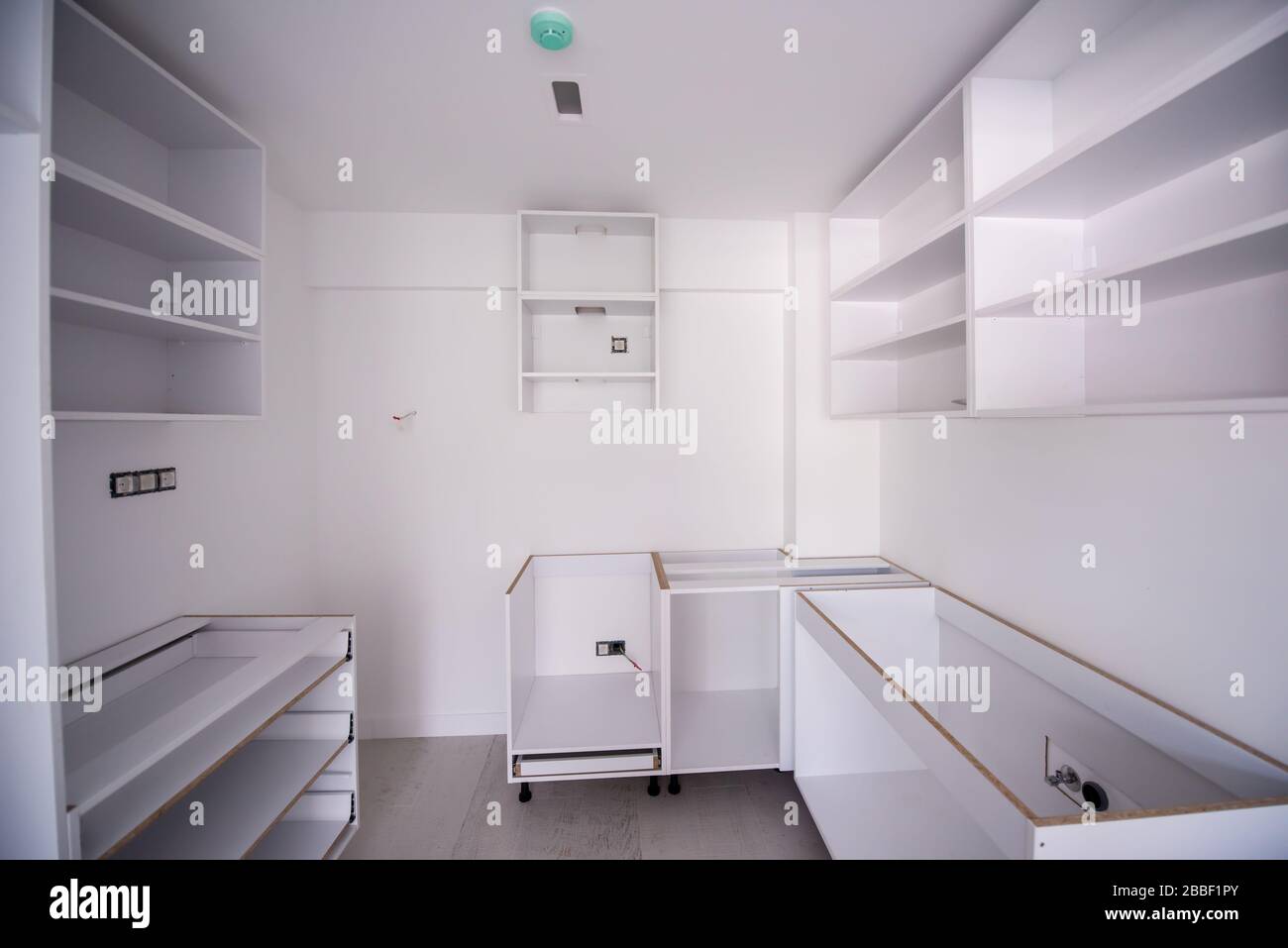 work in progress on the beautiful modern bright clean unfinished ...