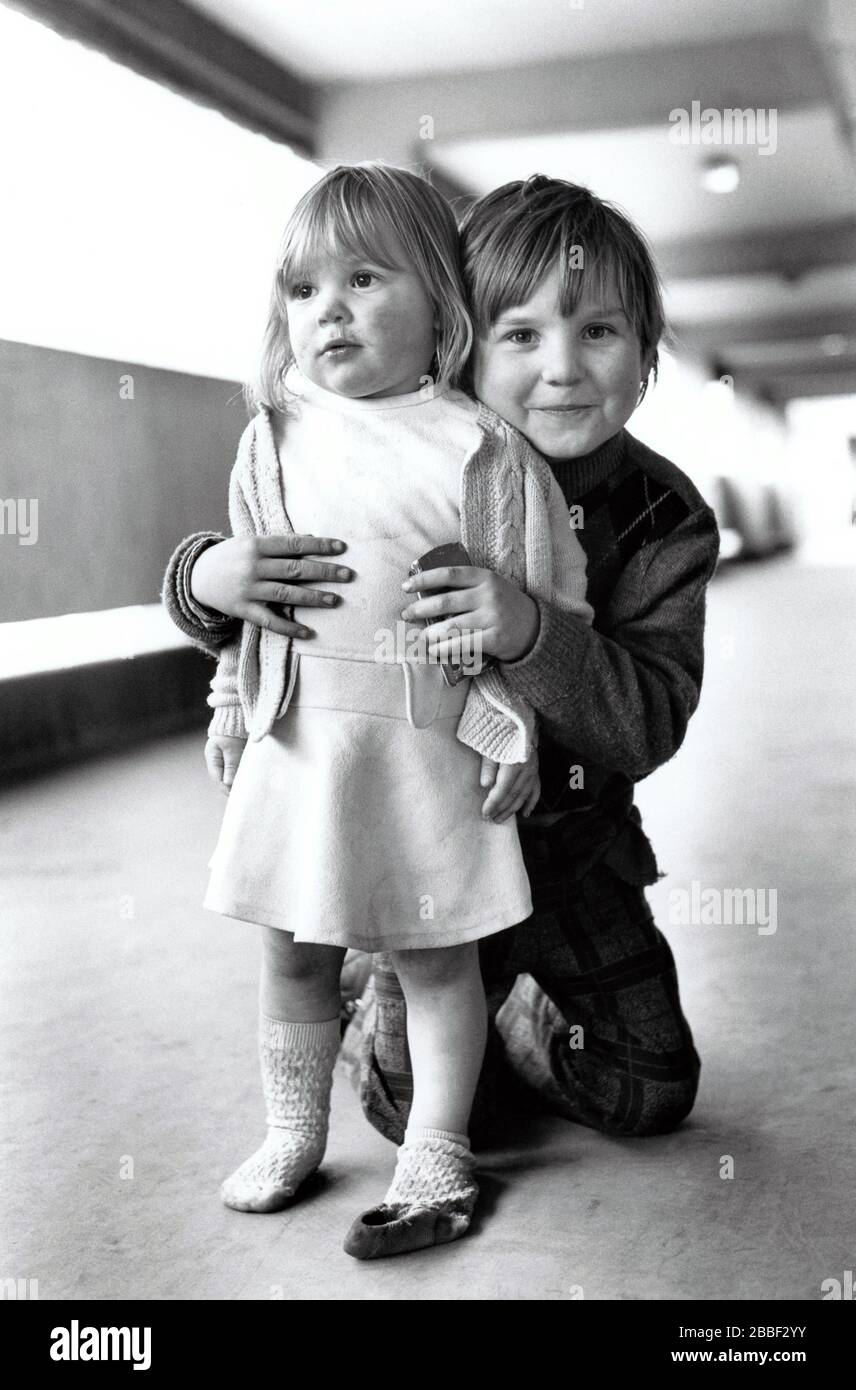 Small children UK late 1970s/early1980s Stock Photo
