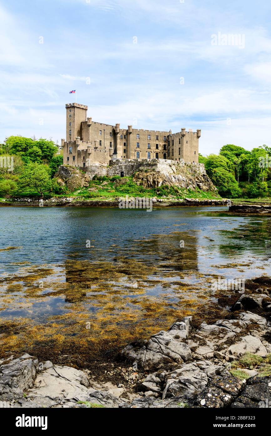 Dunvegan Castle on the Isle of Skye in Scotland Stock Photo