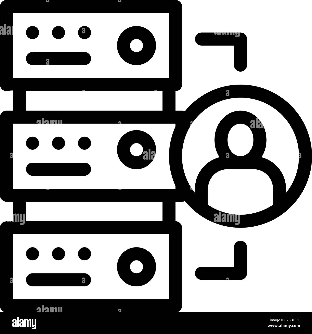 various human functions icon vector outline illustration Stock Vector ...