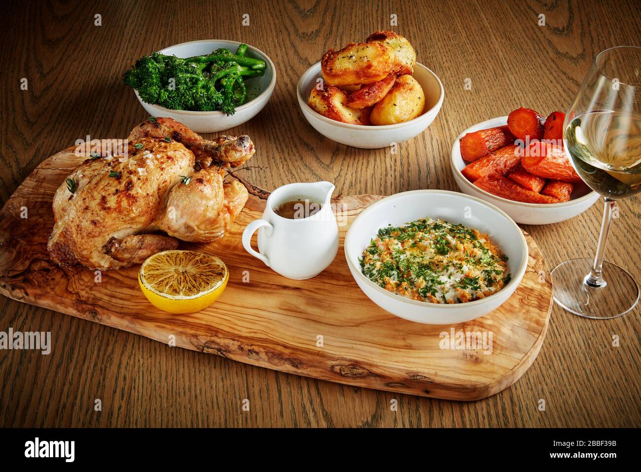 roast meal chicken beef lamb Stock Photo Alamy