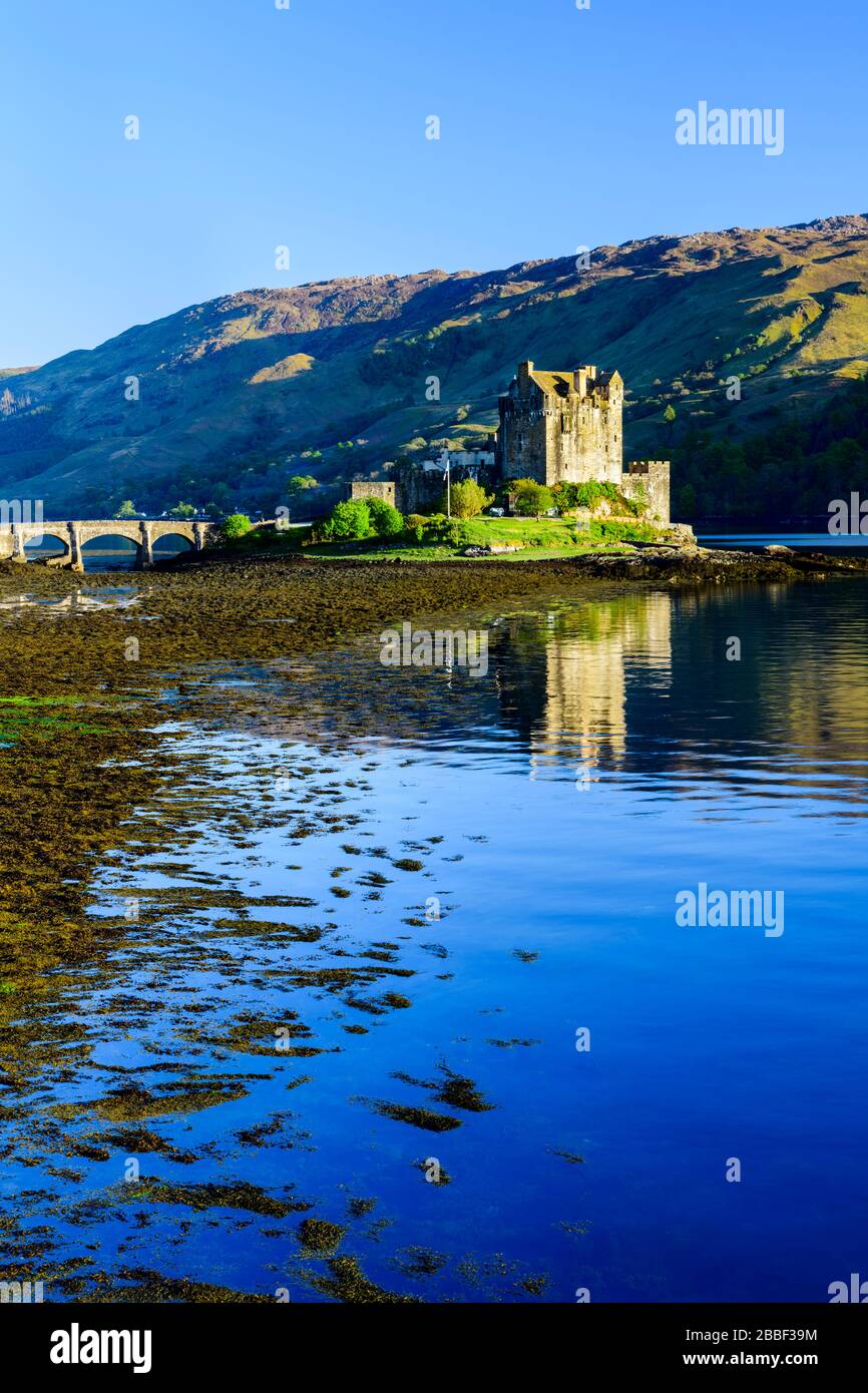 Eilean Donan Castle in Dornie, Scotland Stock Photo