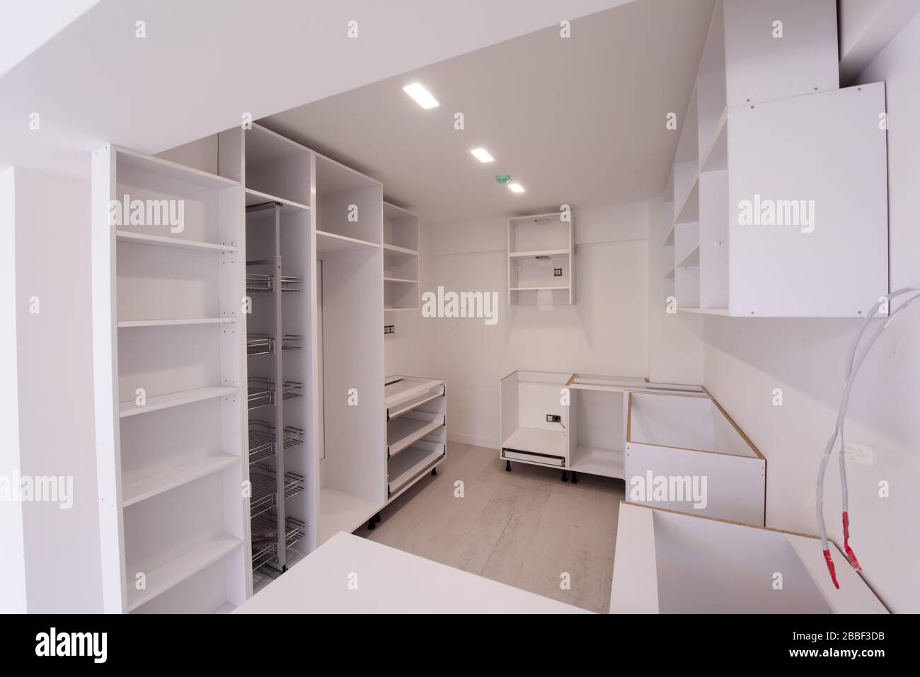 work in progress on the beautiful modern bright clean unfinished ...