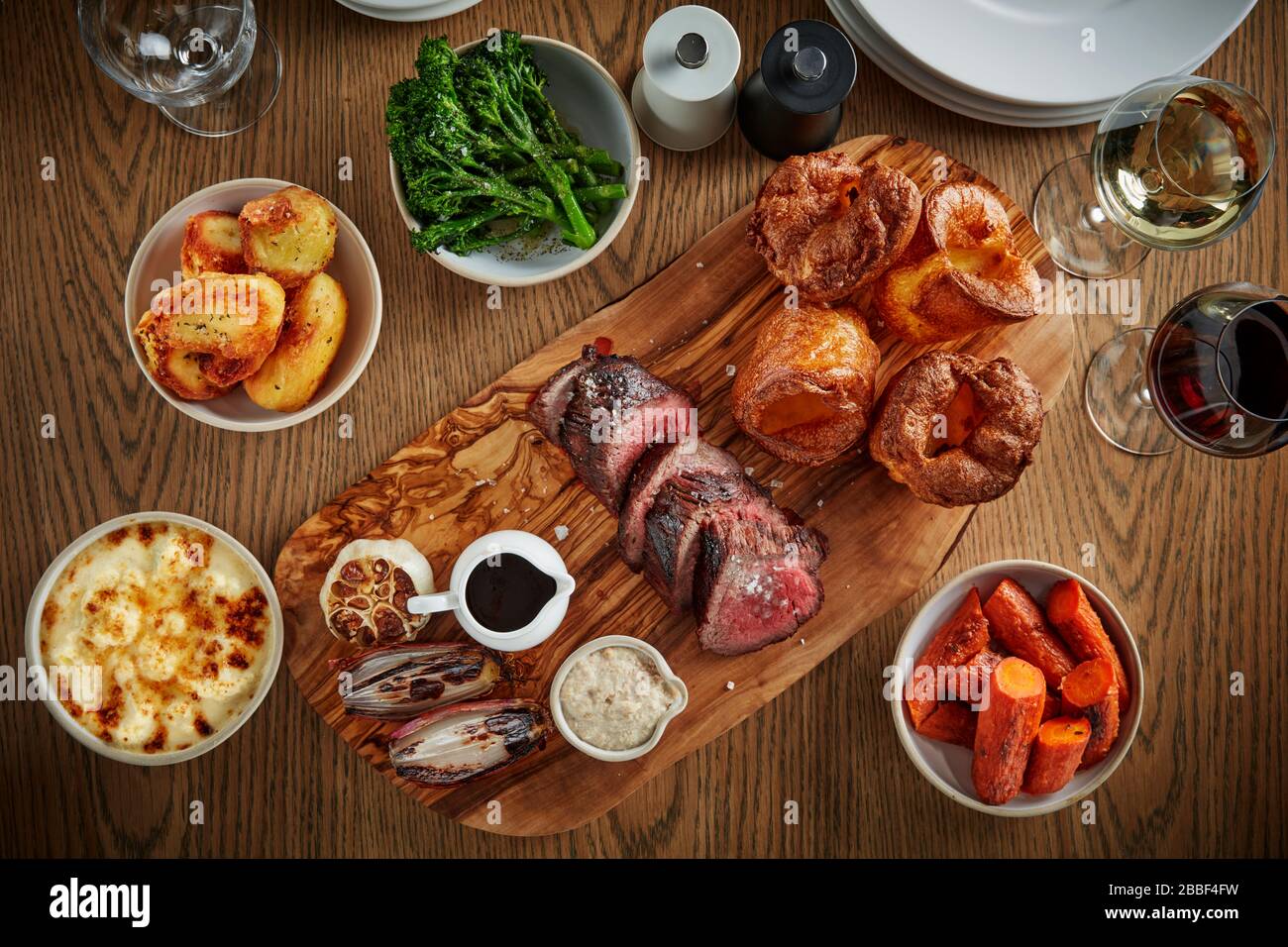 roast meal chicken beef lamb Stock Photo Alamy