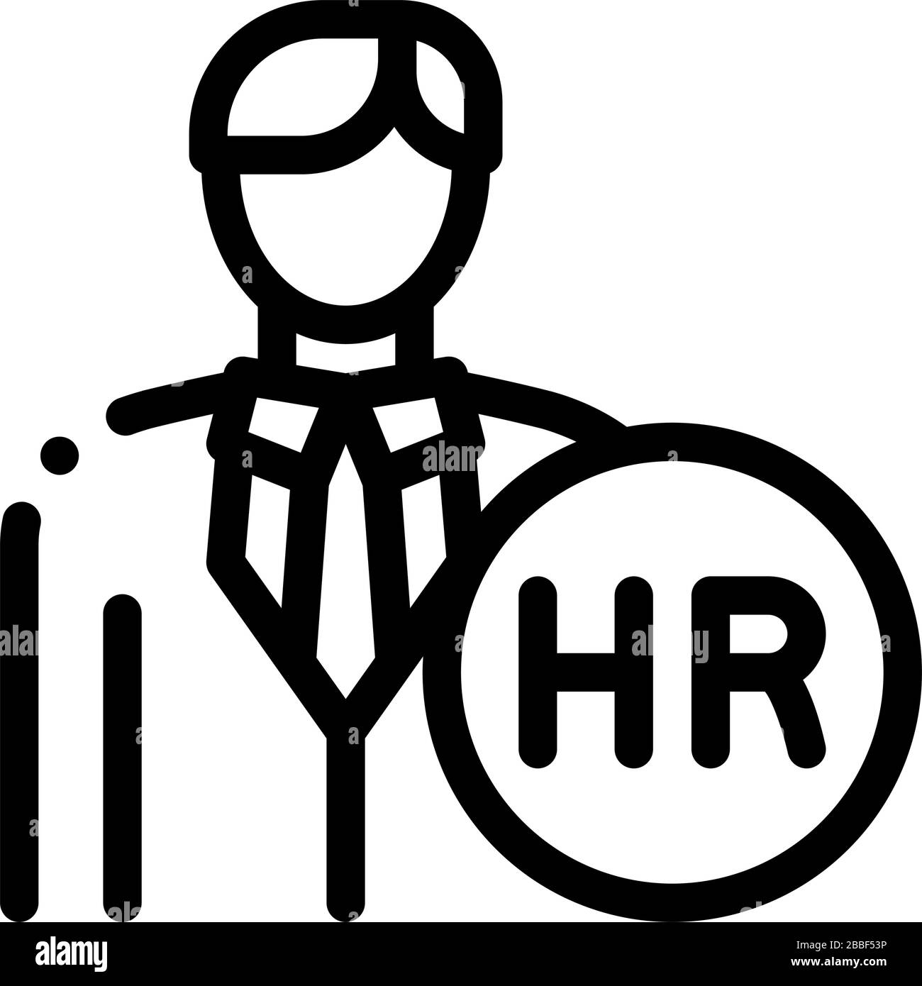human resource icon vector outline illustration Stock Vector Image ...