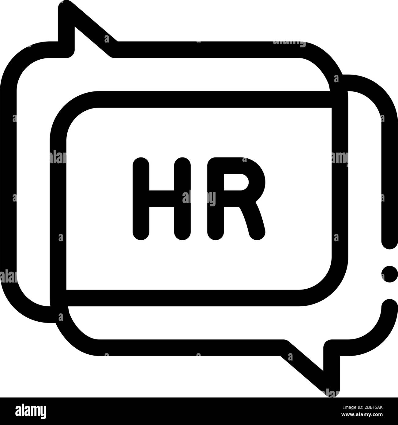 chat message hr icon vector outline illustration Stock Vector Image ...