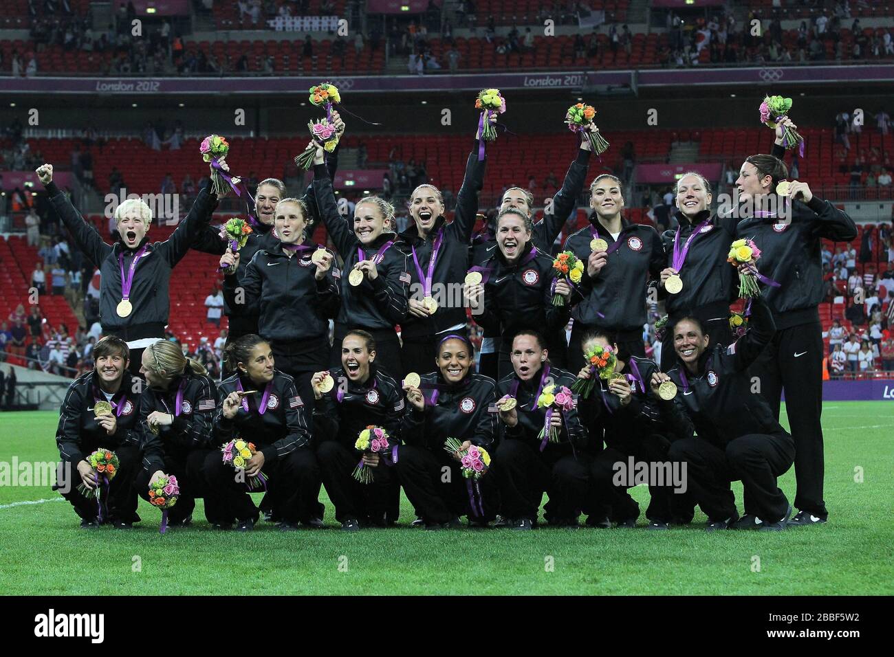 Gold Medal Winners Usa During The Final Of The London 2012 Olympics Women S Football Tournament Stock Photo Alamy