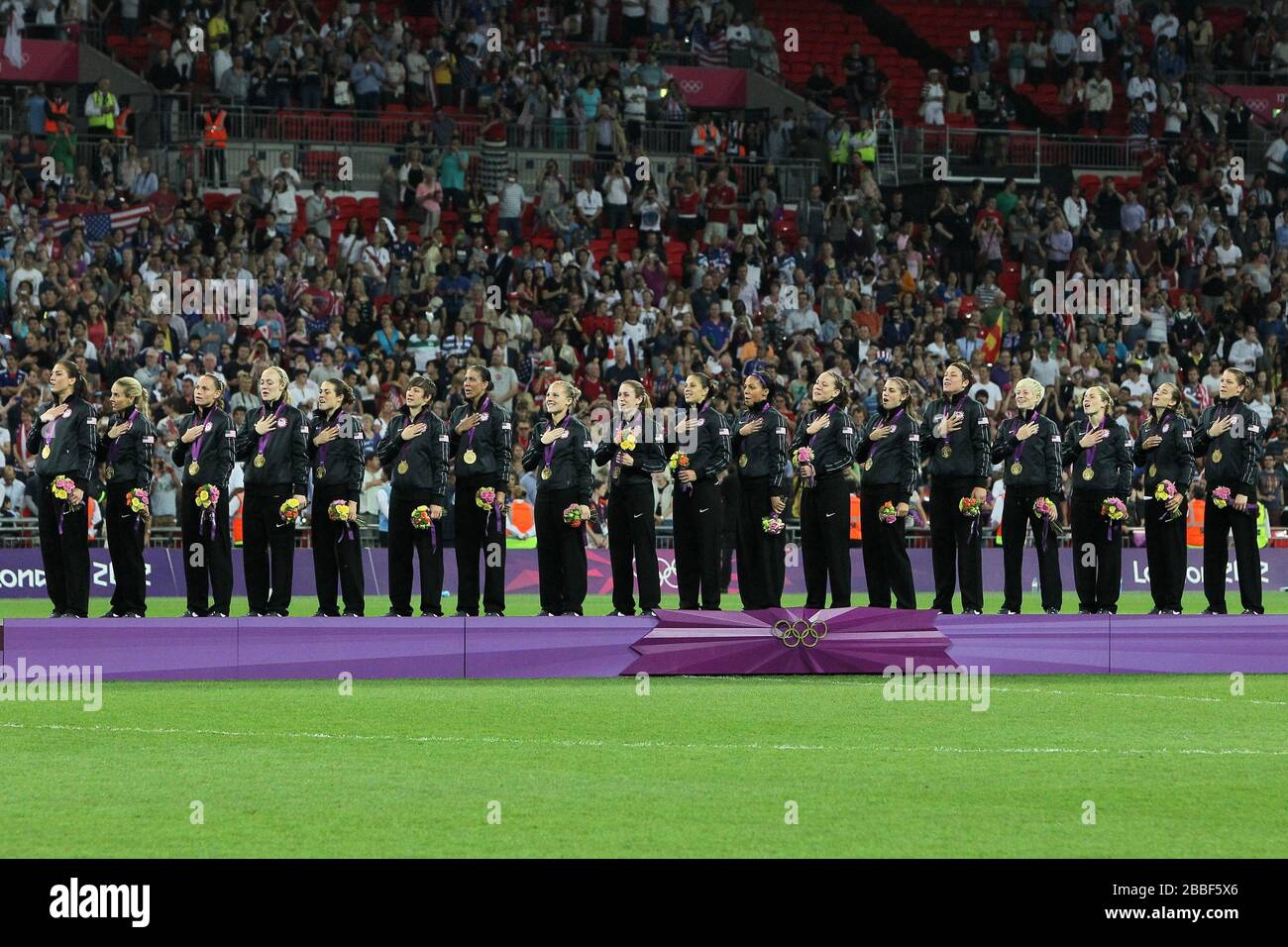 Gold medal winners USA during the Final of the London 2012 Olympics
