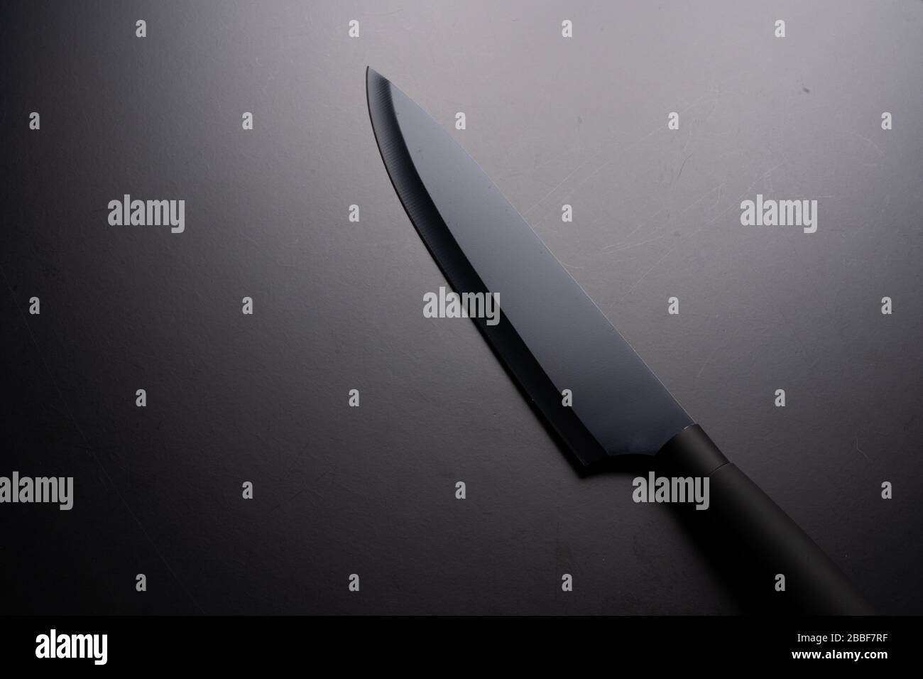 Black Chef Knife Isolated On Black Background Stock Photo Alamy Black Chef Knife Isolated On Black Background Stock Photo Alamy