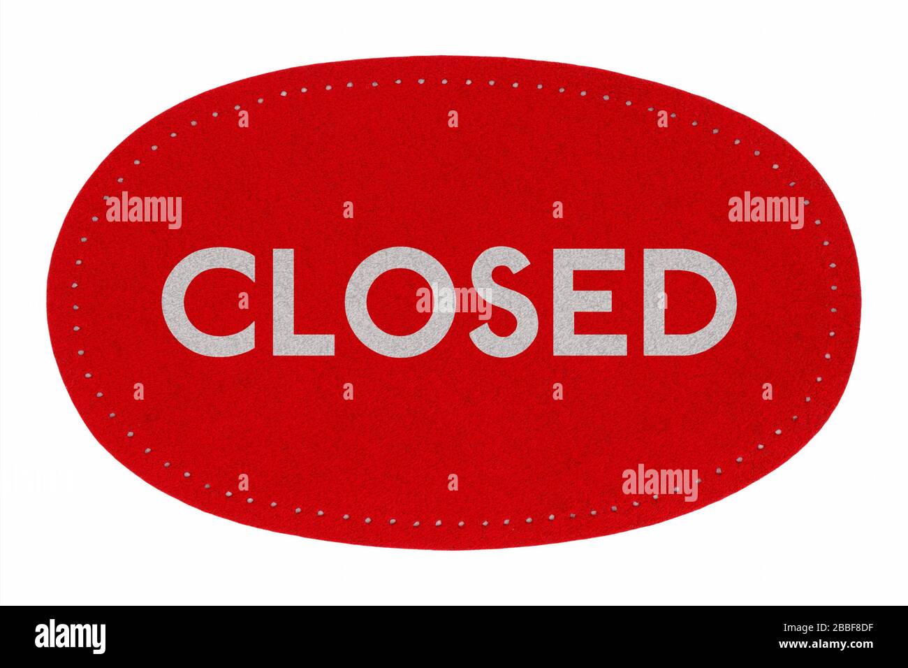 Red closed sign isolated over white background Stock Photo - Alamy