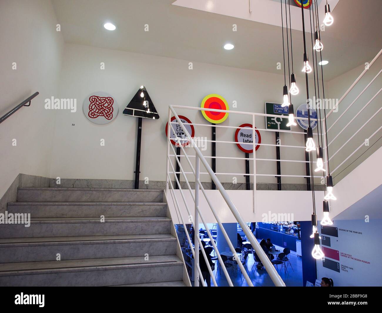 Exhibition of signs in the British Design Museum in Bermondsey - London Stock Photo
