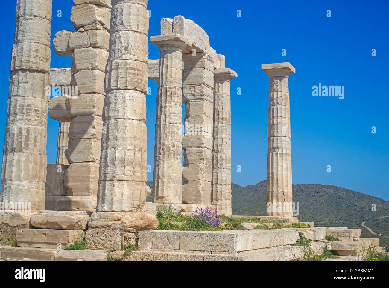 temple of Poseidon at Cape Sounion Greece Stock Photo - Alamy
