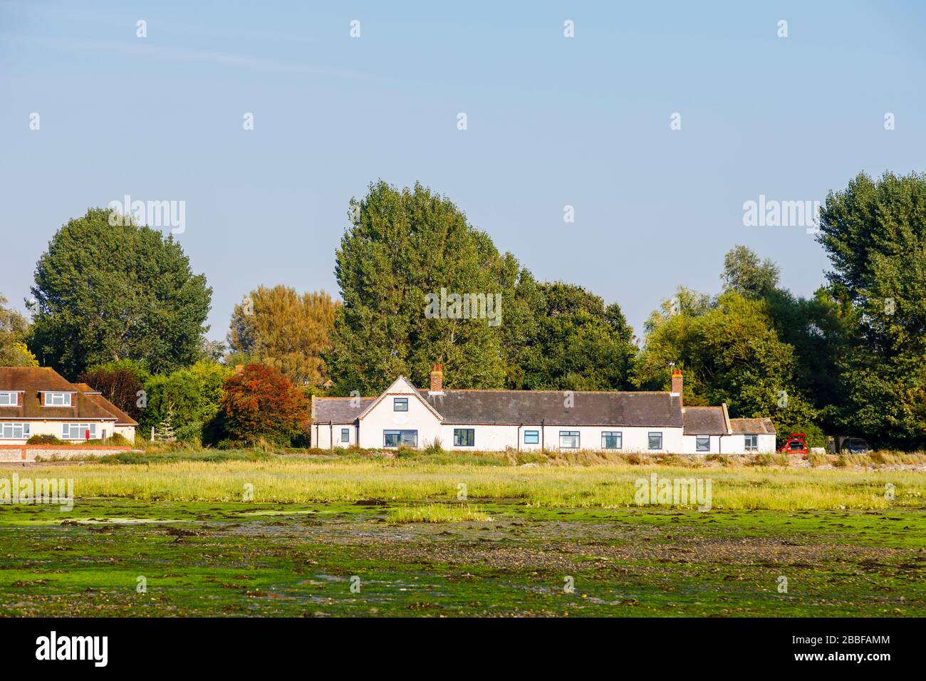 Front view of the National School building 1834, Bosham, a coastal