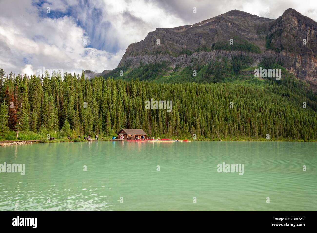 Lake Louise in Banff National Park, Alberta, Rocky Mountains, Canada Stock Photo