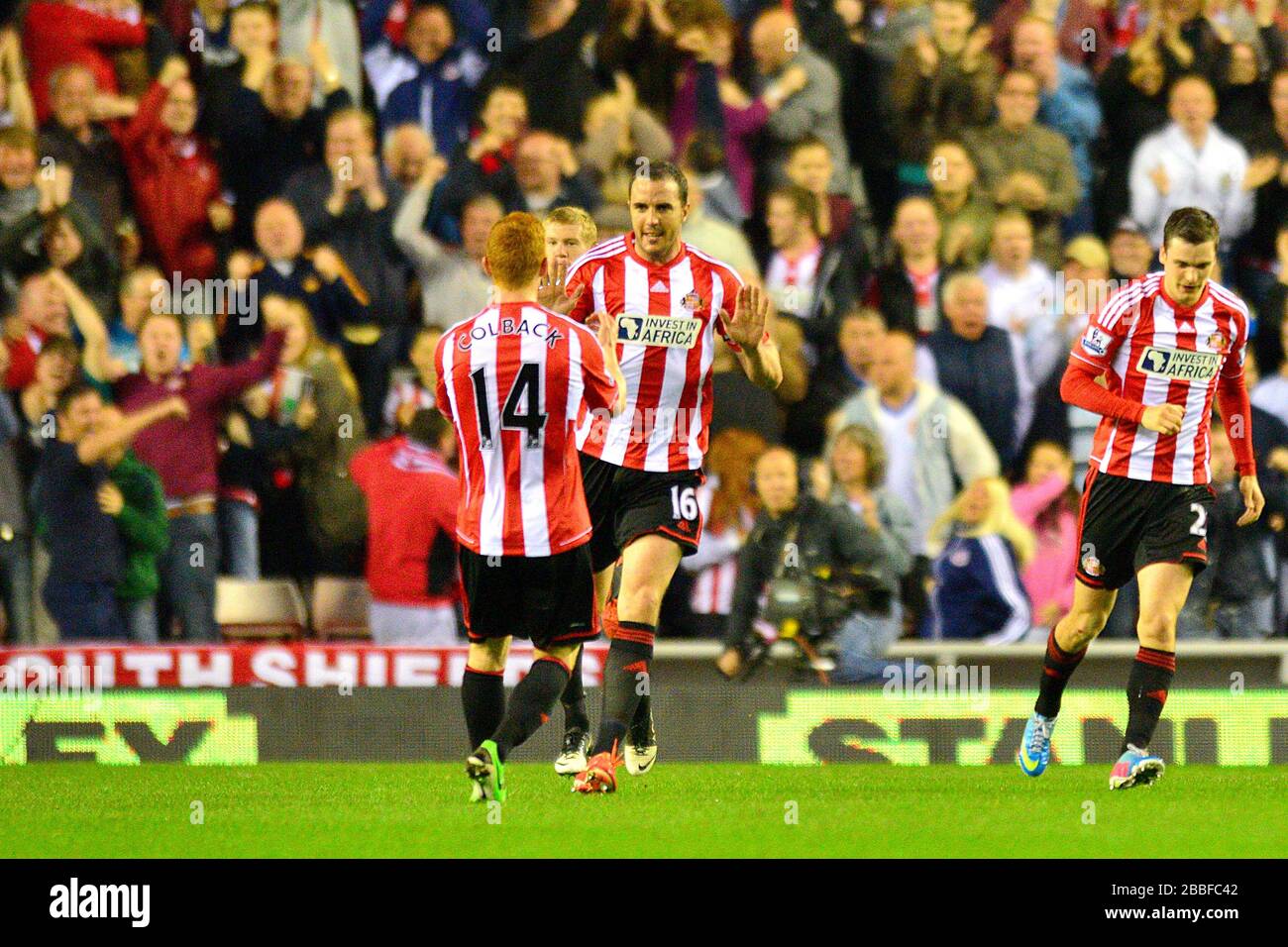 Sunderlands jack colback left celebrates after scoring his teams goal ...