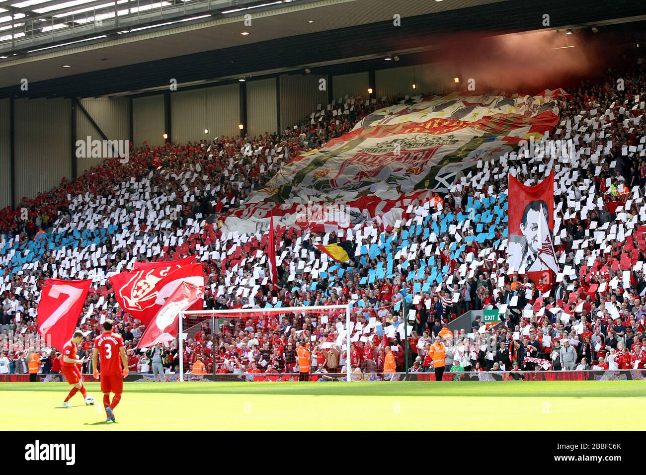 Liverpool supporters anfield the kop hires stock photography and