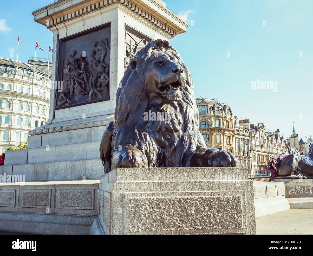 Nelson Colums London Monument National Gallery Nelson Sculpture High Resolution Stock ...