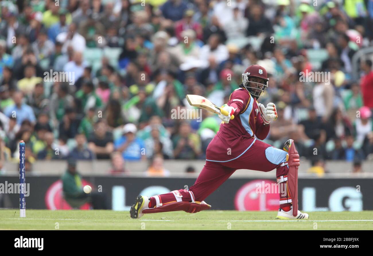 West Indies Chris Gayle on his way to a score of 39 Stock Photo
