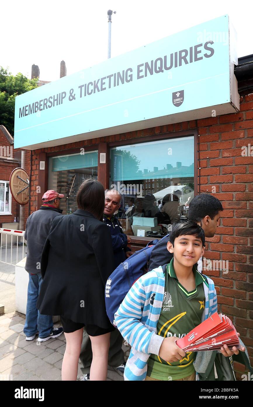 Fans queue at the Membership and Ticketing Enquiries office at the Kia ...