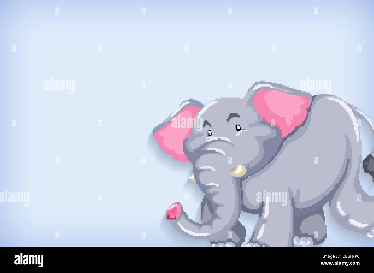 Background template design with plain color and elephant illustration ...