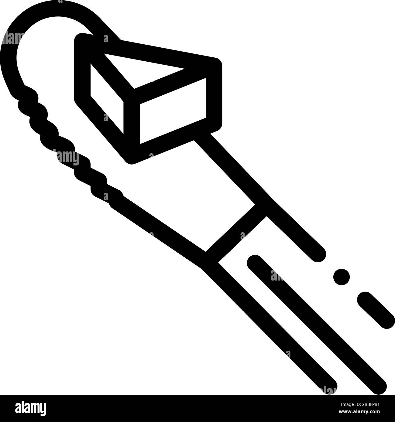 piece of butter on knife icon vector outline illustration Stock Vector