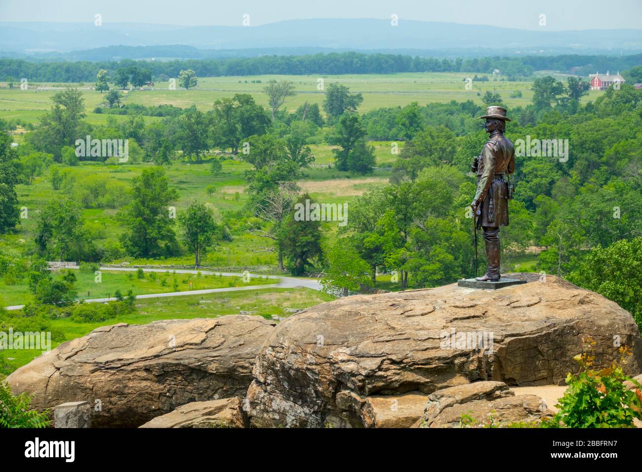 Portrait Statue of General Gouverneur K. Warren on Little Round Top at