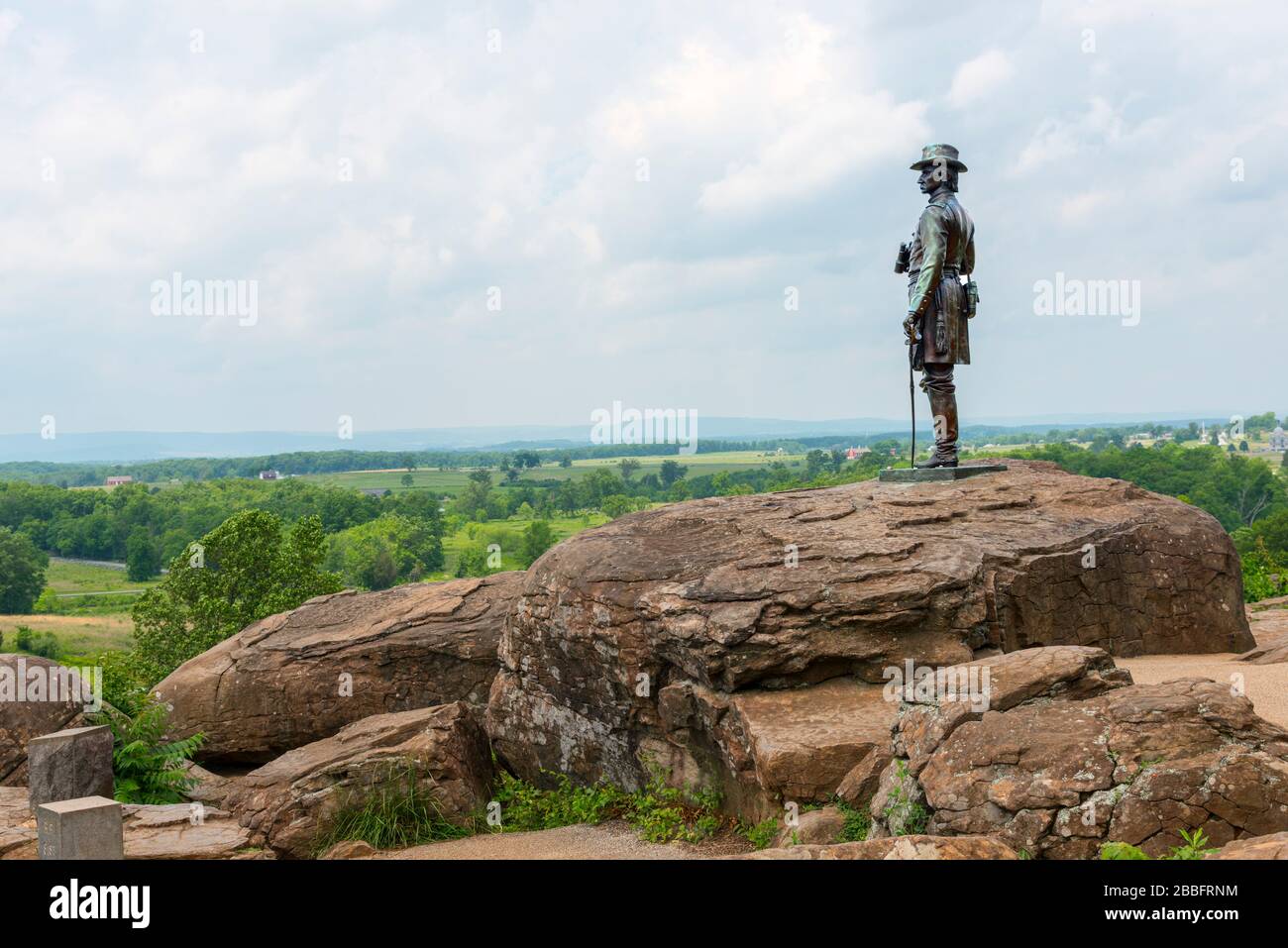 Portrait Statue of General Gouverneur K. Warren on Little Round Top at