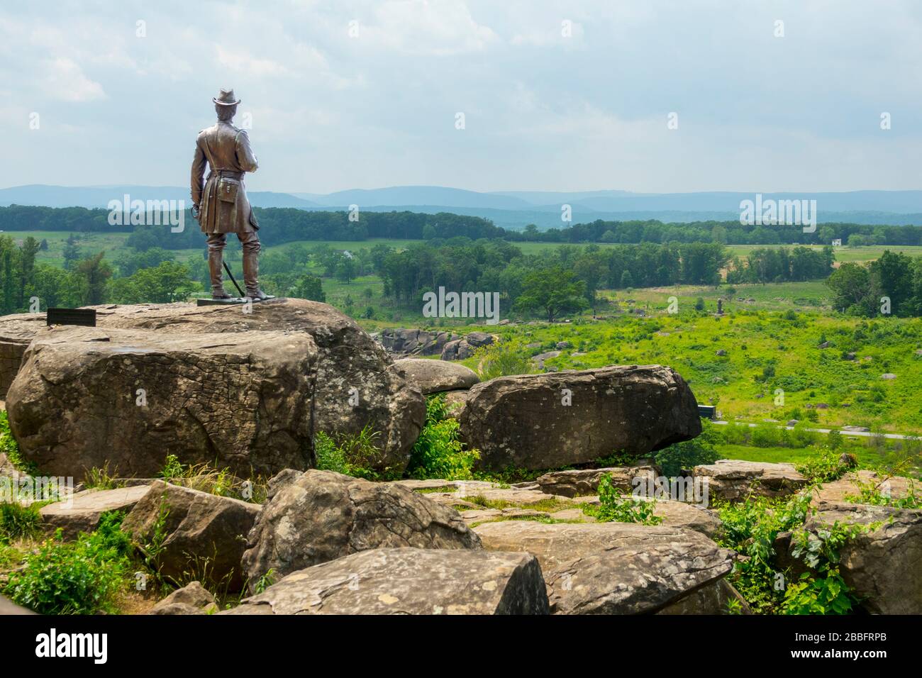 Portrait Statue of General Gouverneur K. Warren on Little Round Top at